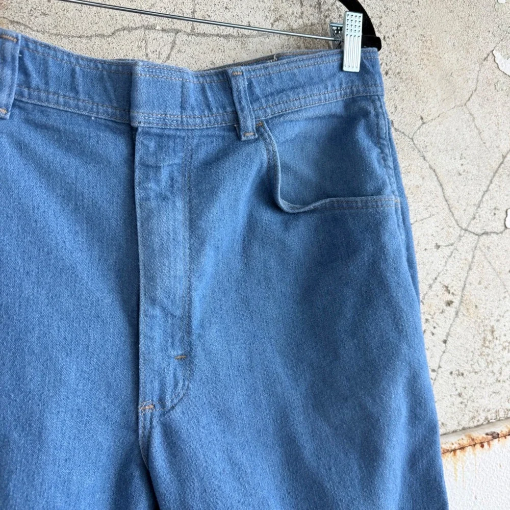 Vtg 70s Wrangler Jeans Western Rancher Pants Made in USA Blue Trousers 36 x‎ 29
